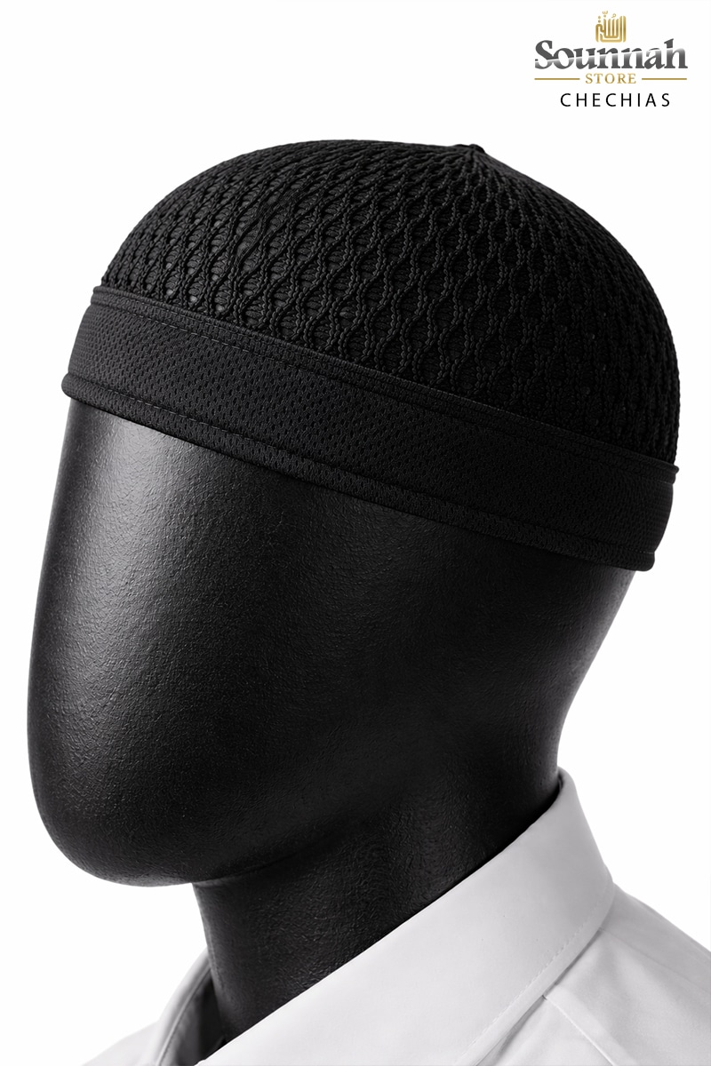 Chechia avec bande elastique noire